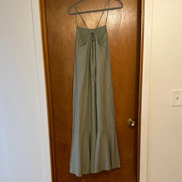 Z Supply Coast Linen Maxi Dress in Avocado – Size Small - Picture 4 of 5